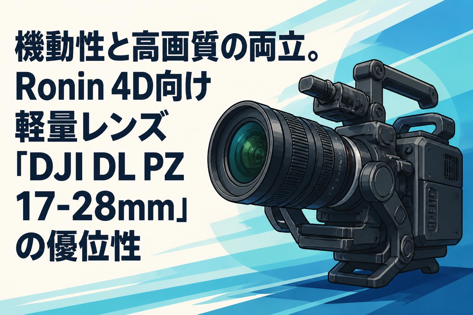 機動性と高画質の両立。Ronin 4D向け軽量レンズ「DJI DL PZ 17-28mm」の優位性