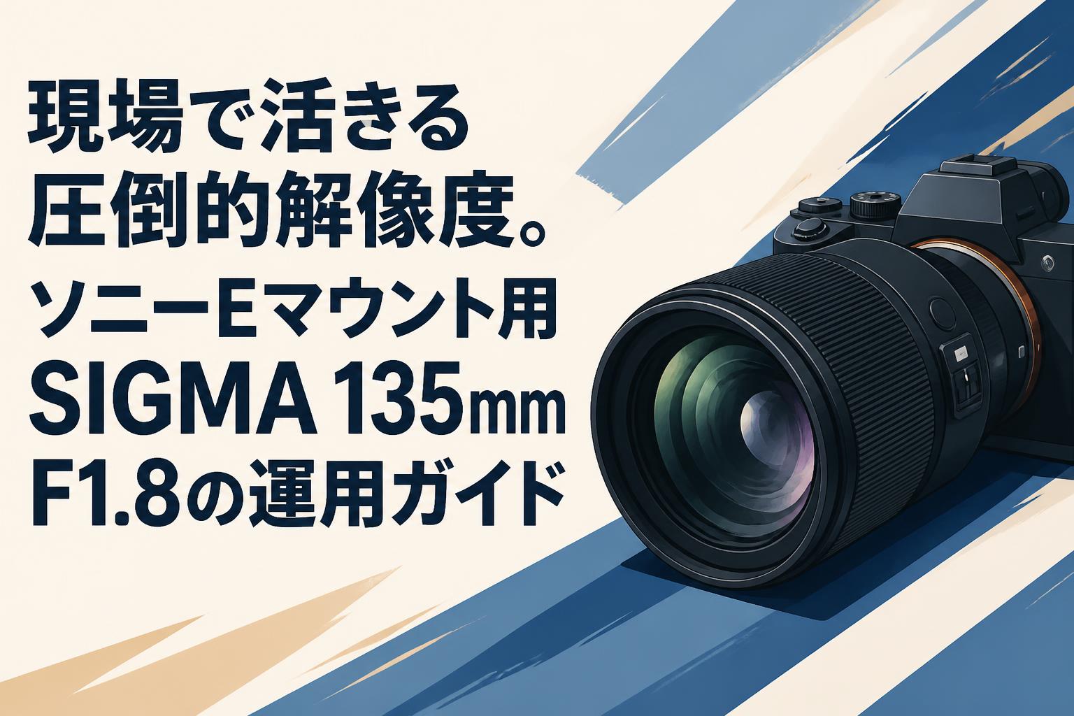 現場で活きる圧倒的解像度。ソニーEマウント用SIGMA 135mm F1.8の運用ガイド