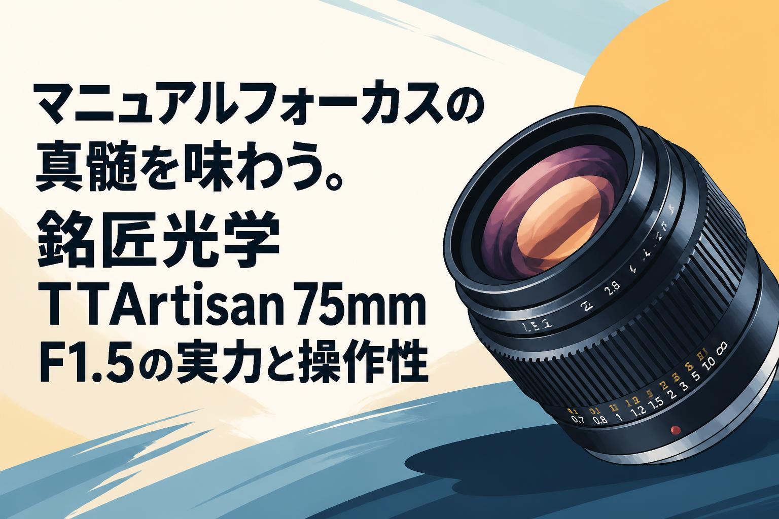 マニュアルフォーカスの真髄を味わう。銘匠光学 TTArtisan 75mm F1.5の実力と操作性