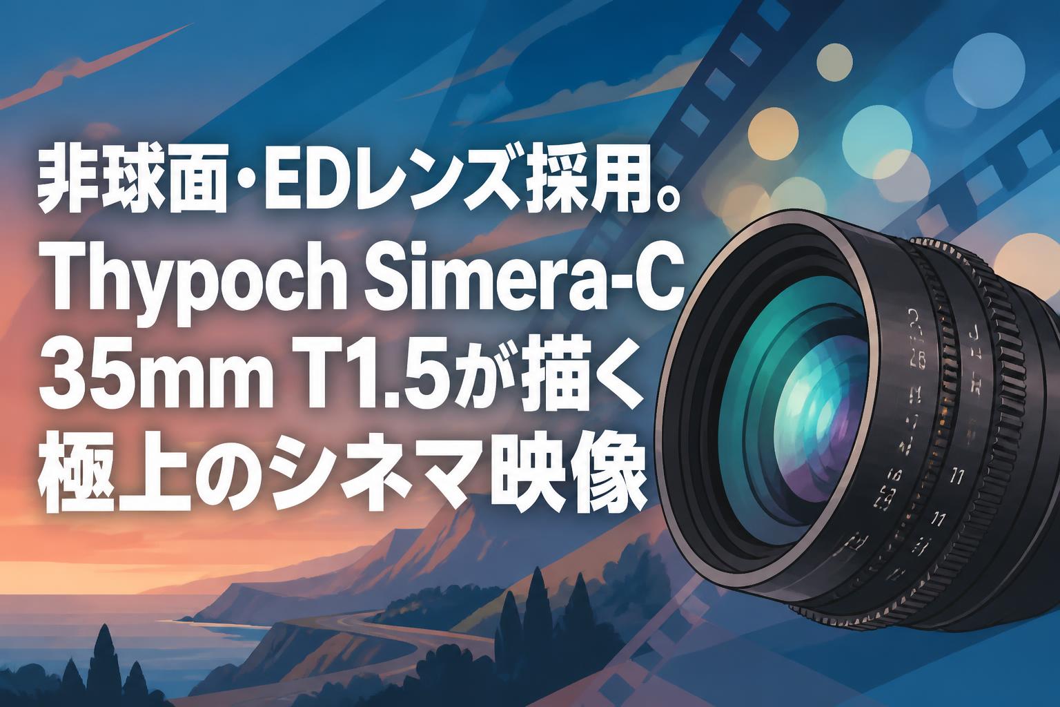 非球面・EDレンズ採用。Thypoch Simera-C 35mm T1.5が描く極上のシネマ映像