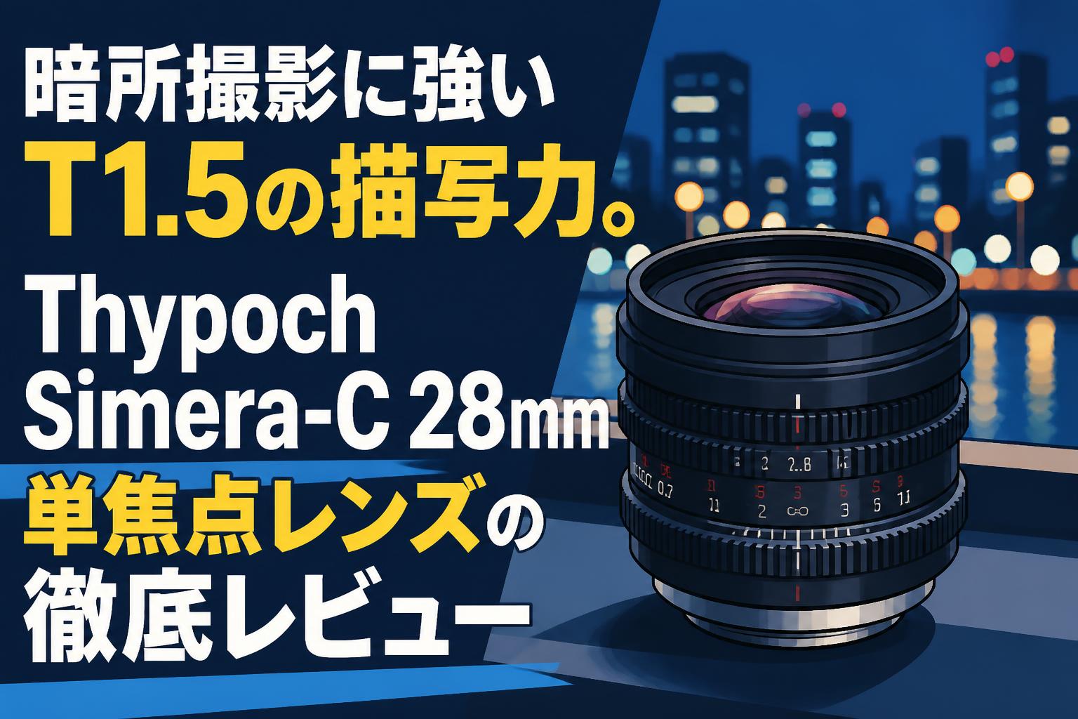 暗所撮影に強いT1.5の描写力。Thypoch Simera-C 28mm単焦点レンズの徹底レビュー