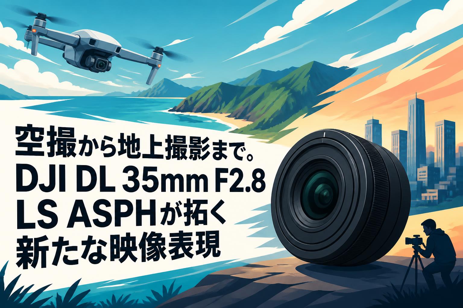 空撮から地上撮影まで。DJI DL 35mm F2.8 LS ASPHが拓く新たな映像表現