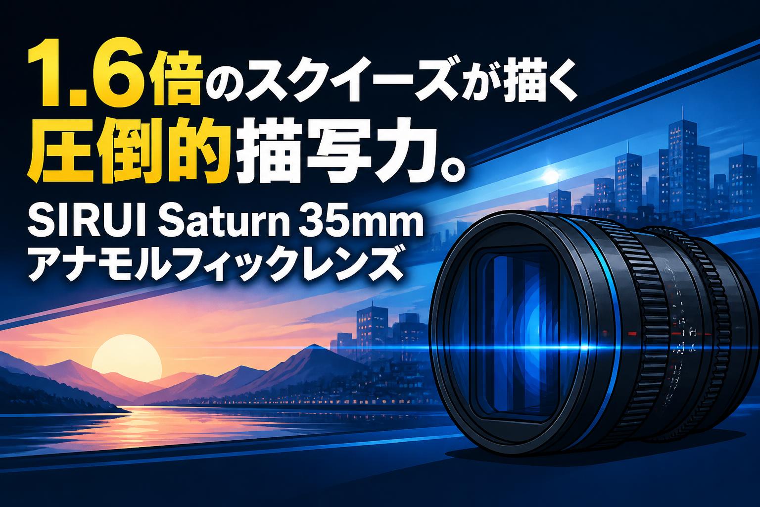 1.6倍のスクイーズが描く圧倒的描写力。SIRUI Saturn 35mmアナモルフィックレンズ