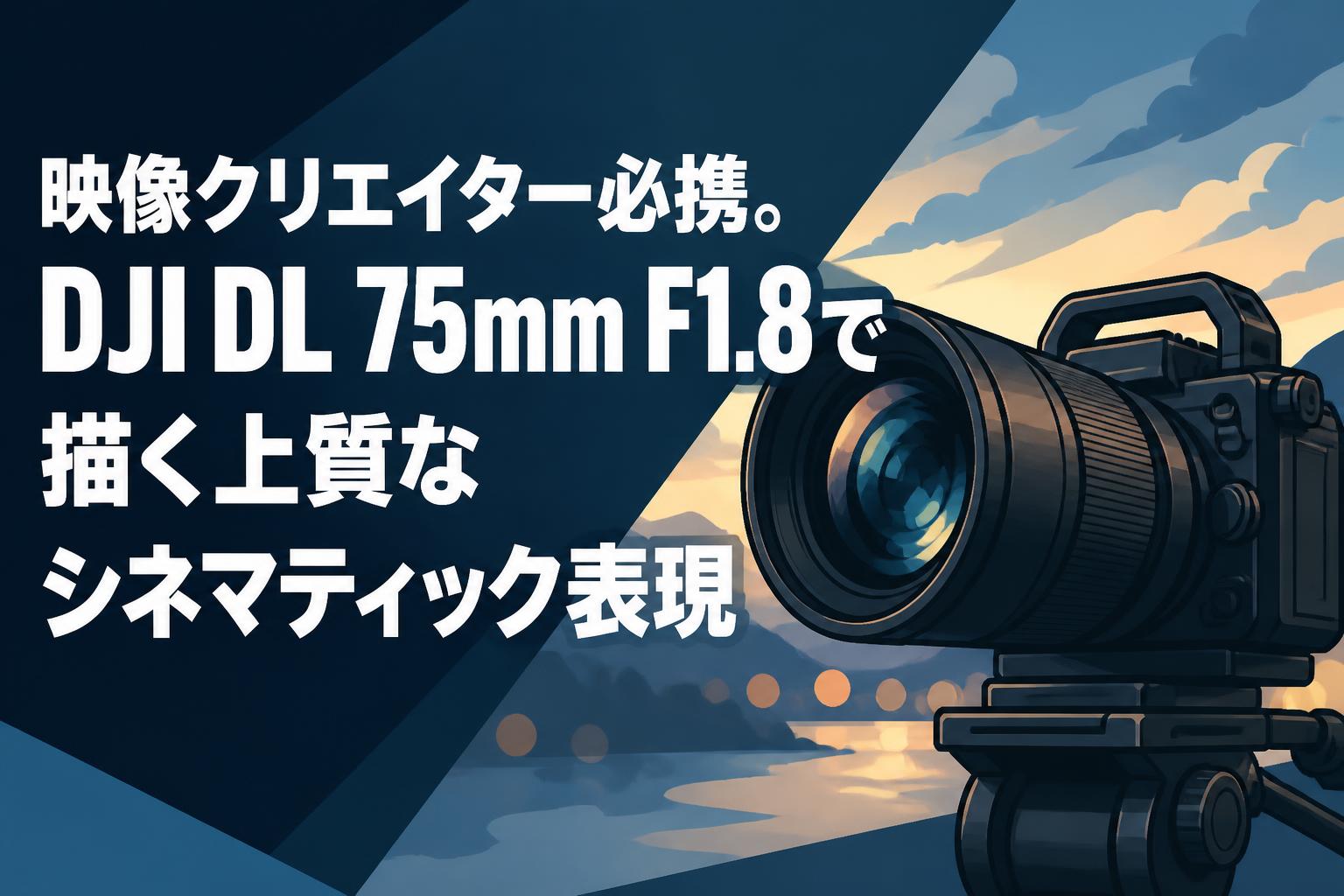 映像クリエイター必携。DJI DL 75mm F1.8で描く上質なシネマティック表現
