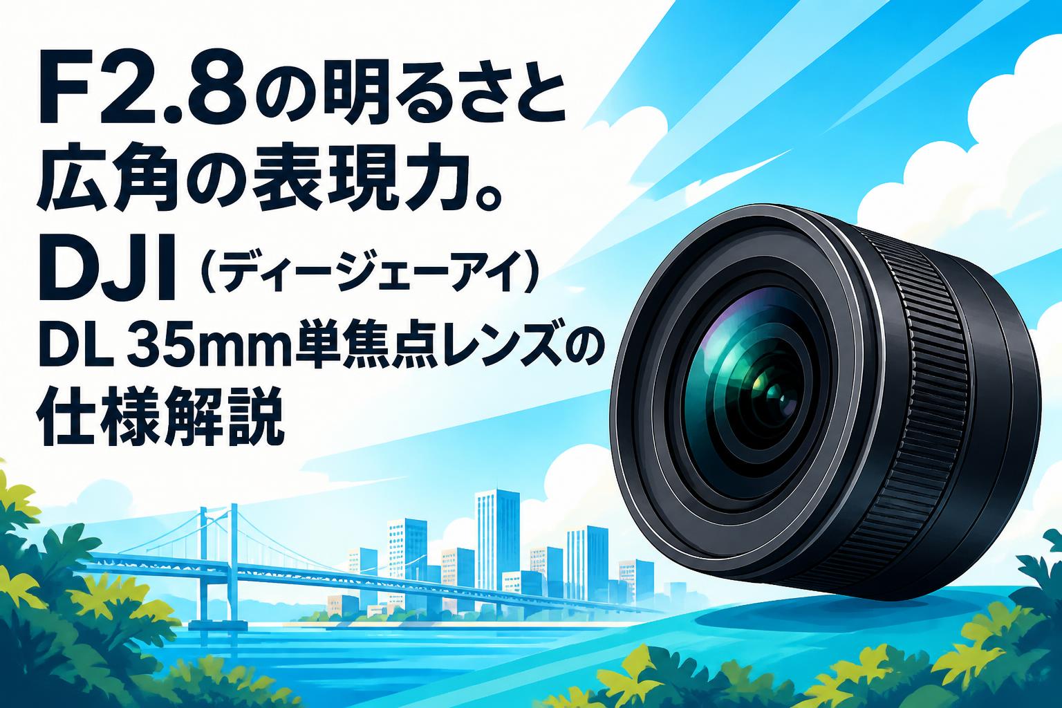 F2.8の明るさと広角の表現力。DJI（ディージェーアイ）DL 35mm単焦点レンズの仕様解説