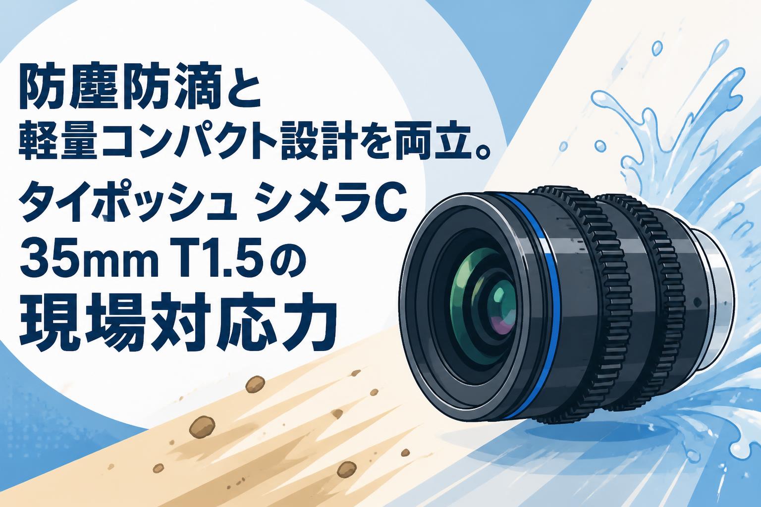 防塵防滴と軽量コンパクト設計を両立。タイポッシュ シメラC 35mm T1.5の現場対応力