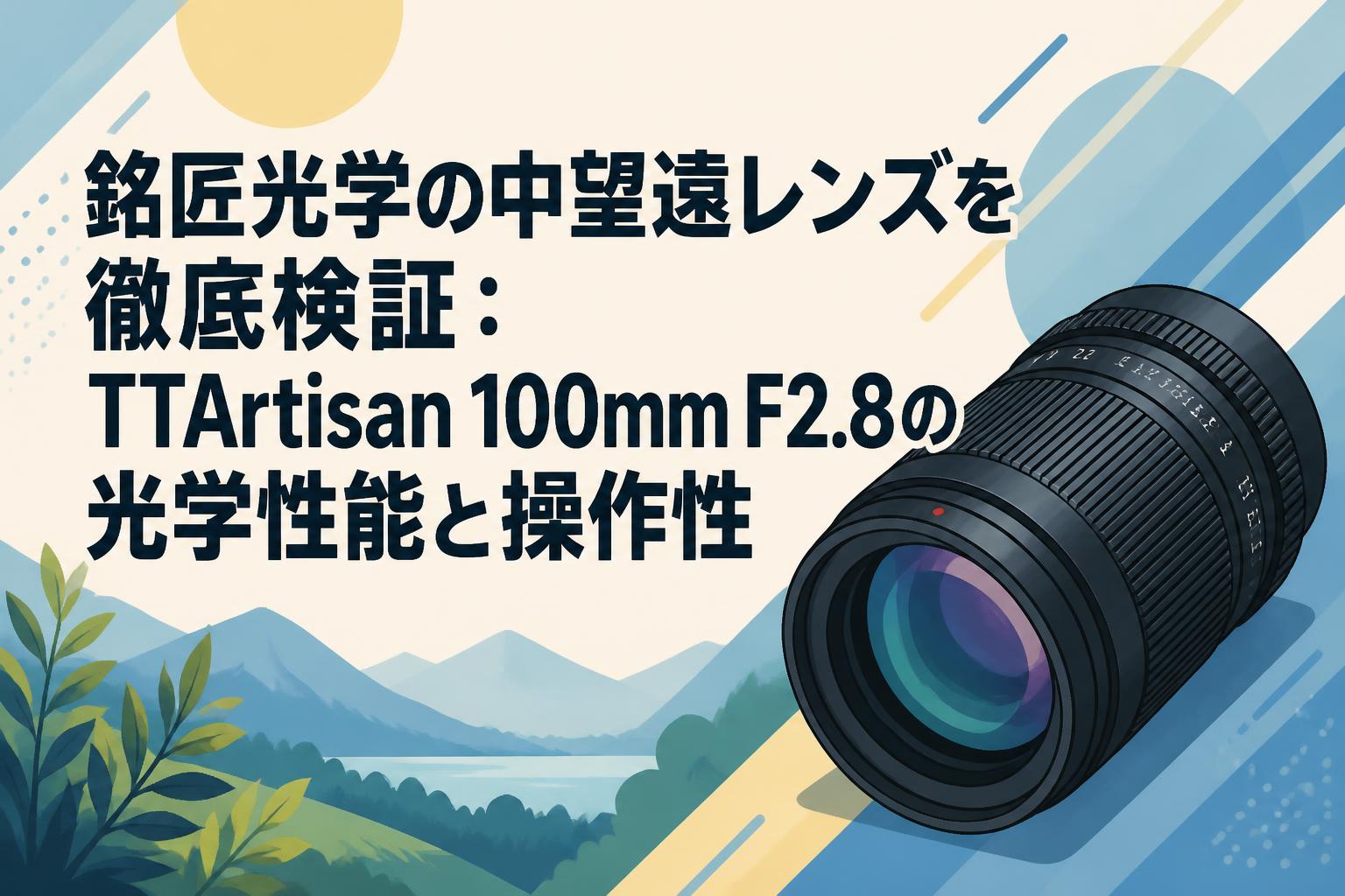 銘匠光学の中望遠レンズを徹底検証：TTArtisan 100mm F2.8の光学性能と操作性