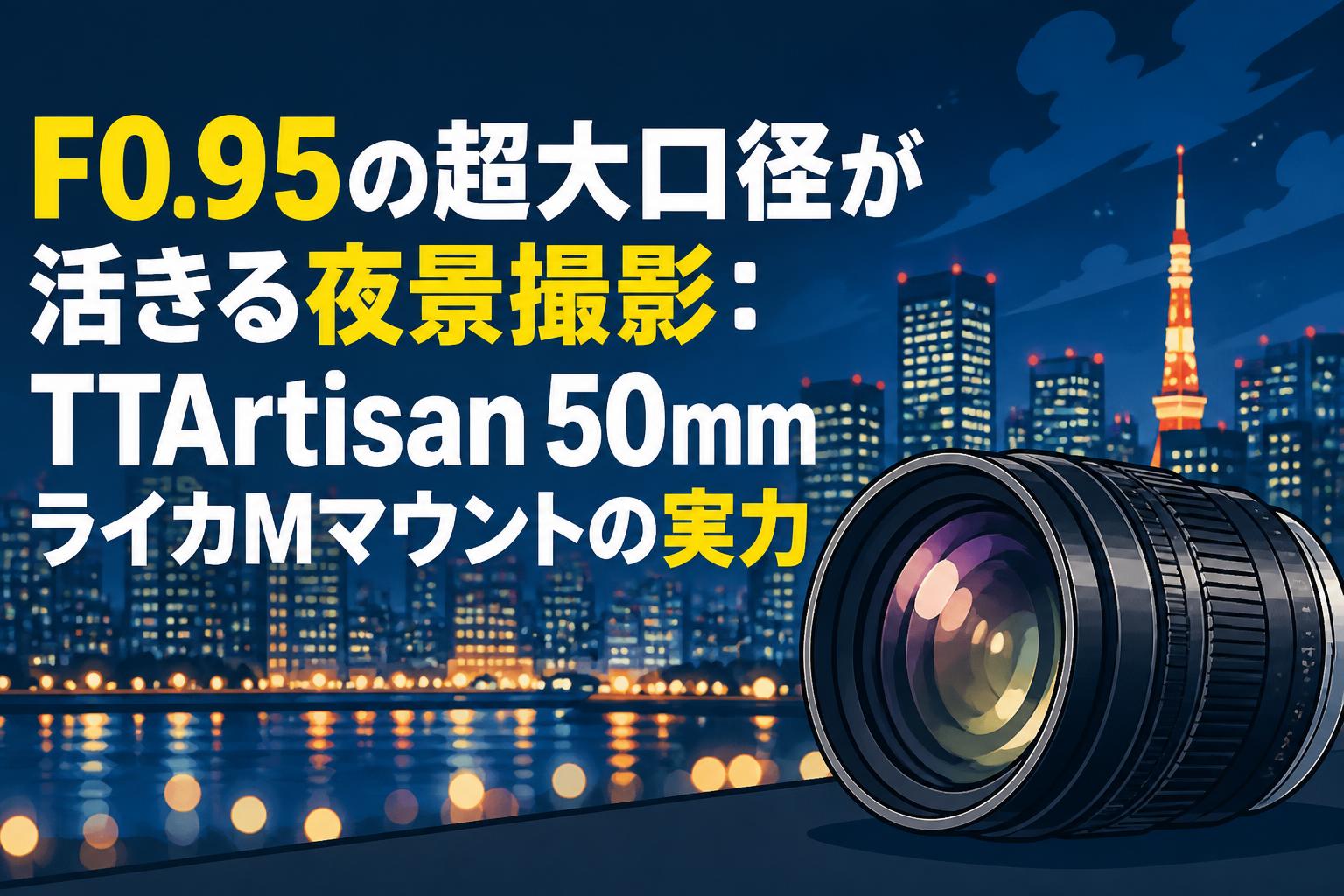 F0.95の超大口径が活きる夜景撮影：TTArtisan 50mm ライカMマウントの実力