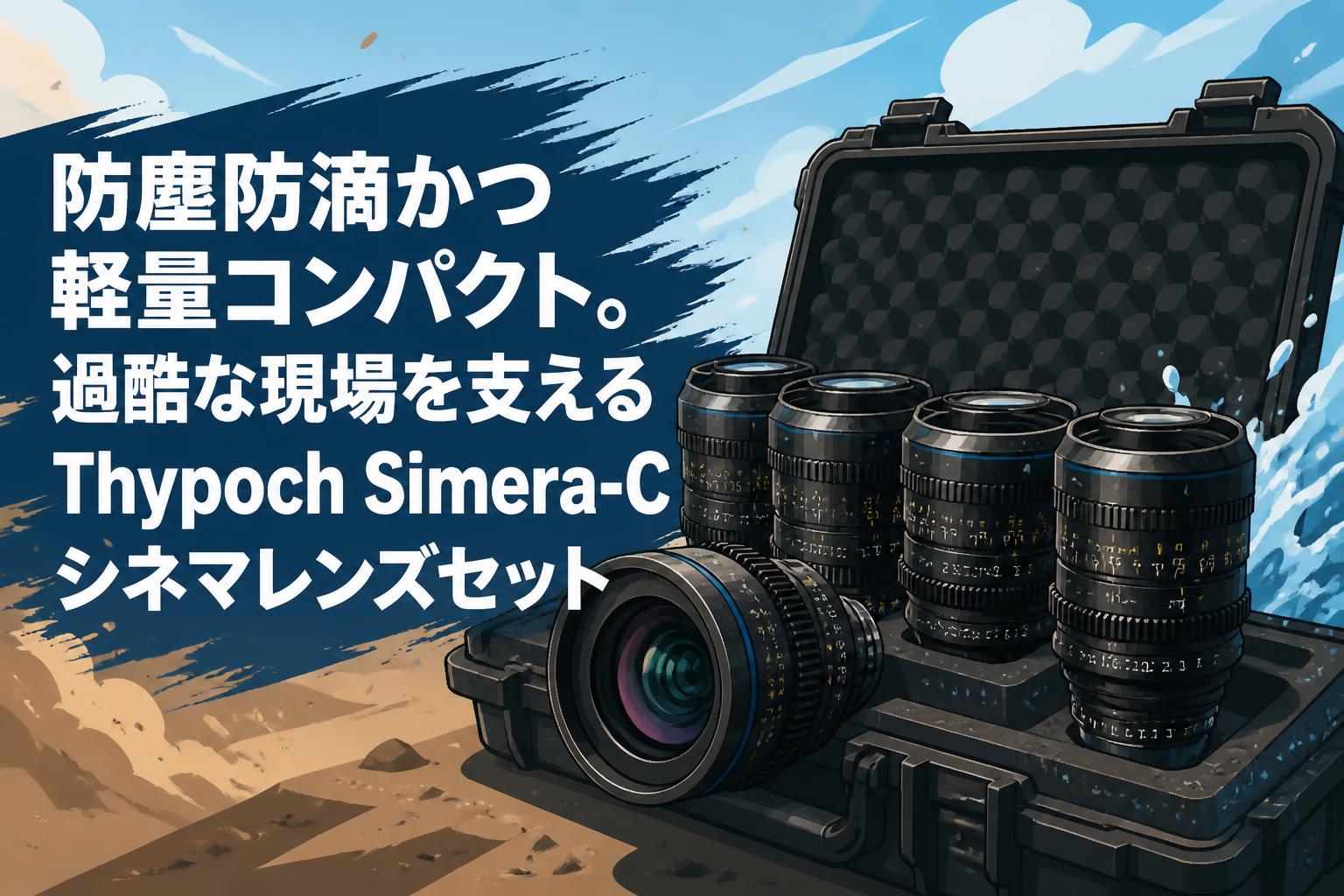 防塵防滴かつ軽量コンパクト。過酷な現場を支えるThypoch Simera-Cシネマレンズセット