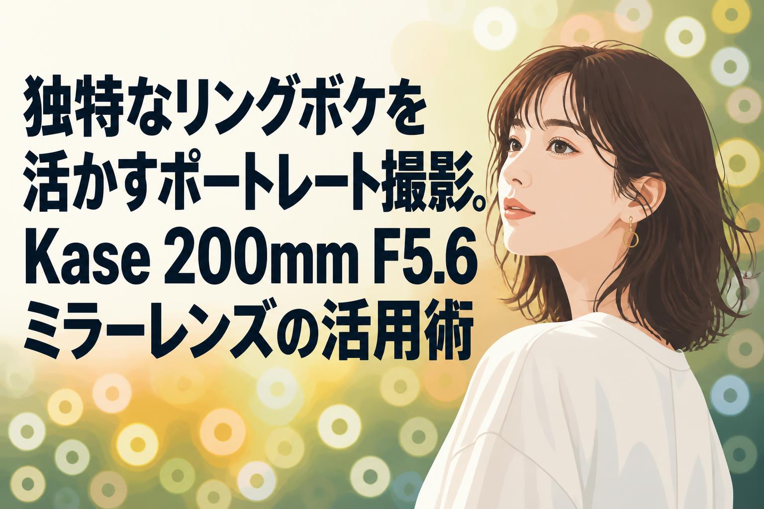 独特なリングボケを活かすポートレート撮影。Kase 200mm F5.6 ミラーレンズの活用術