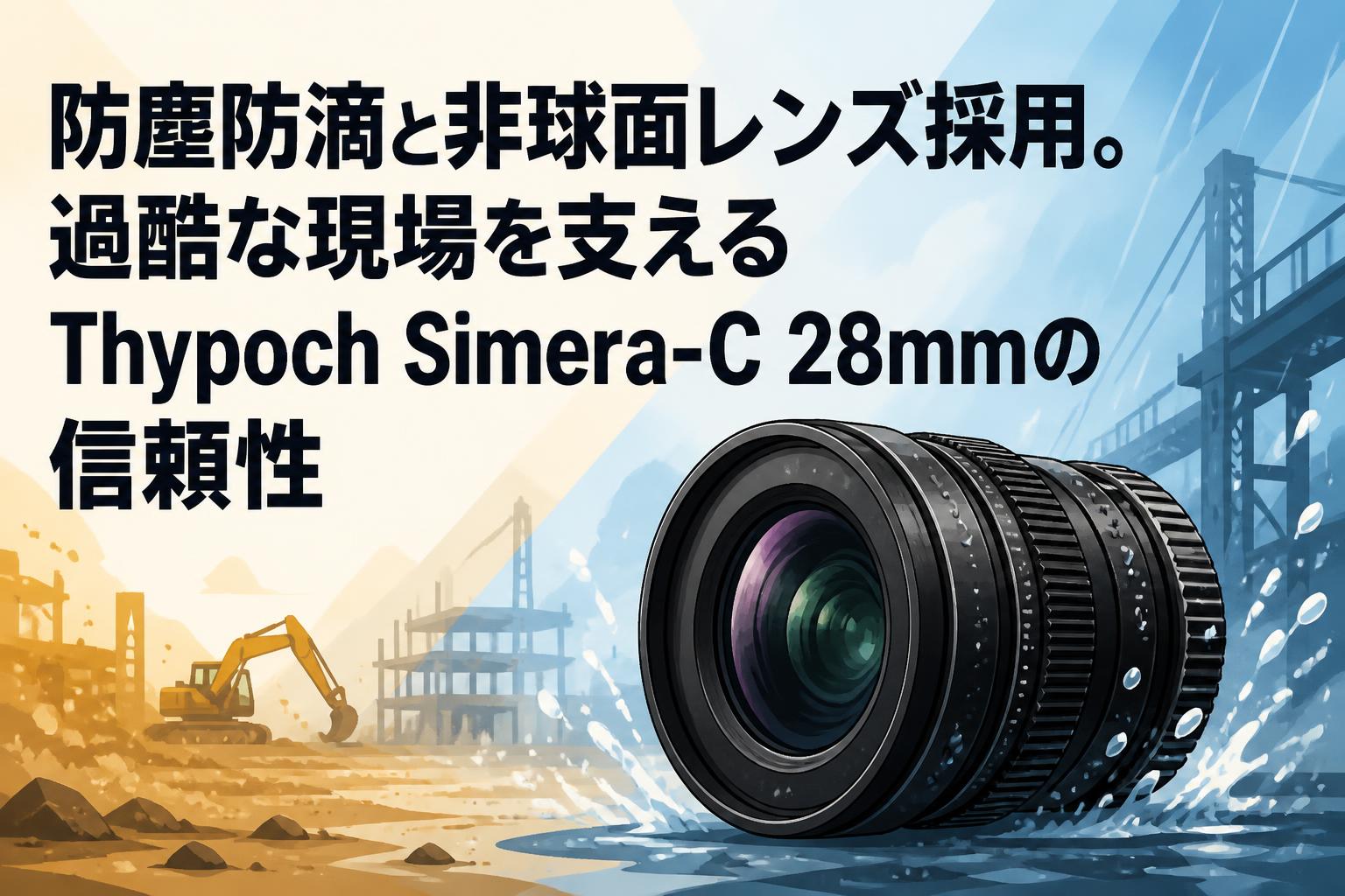 防塵防滴と非球面レンズ採用。過酷な現場を支えるThypoch Simera-C 28mmの信頼性