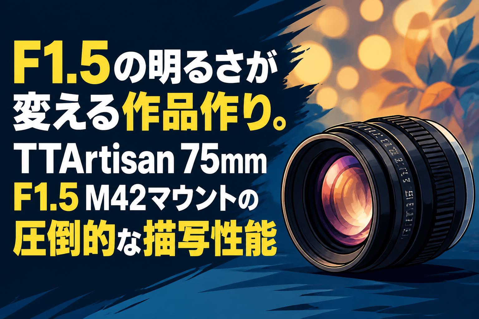 F1.5の明るさが変える作品作り。TTArtisan 75mm F1.5 M42マウントの圧倒的な描写性能