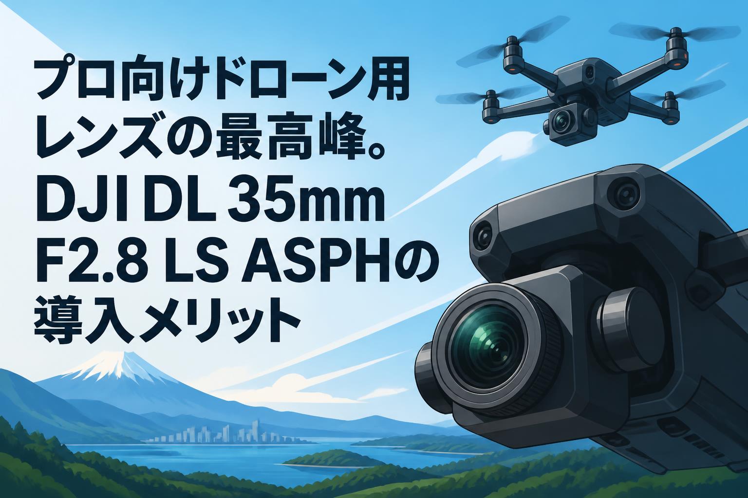 プロ向けドローン用レンズの最高峰。DJI DL 35mm F2.8 LS ASPHの導入メリット