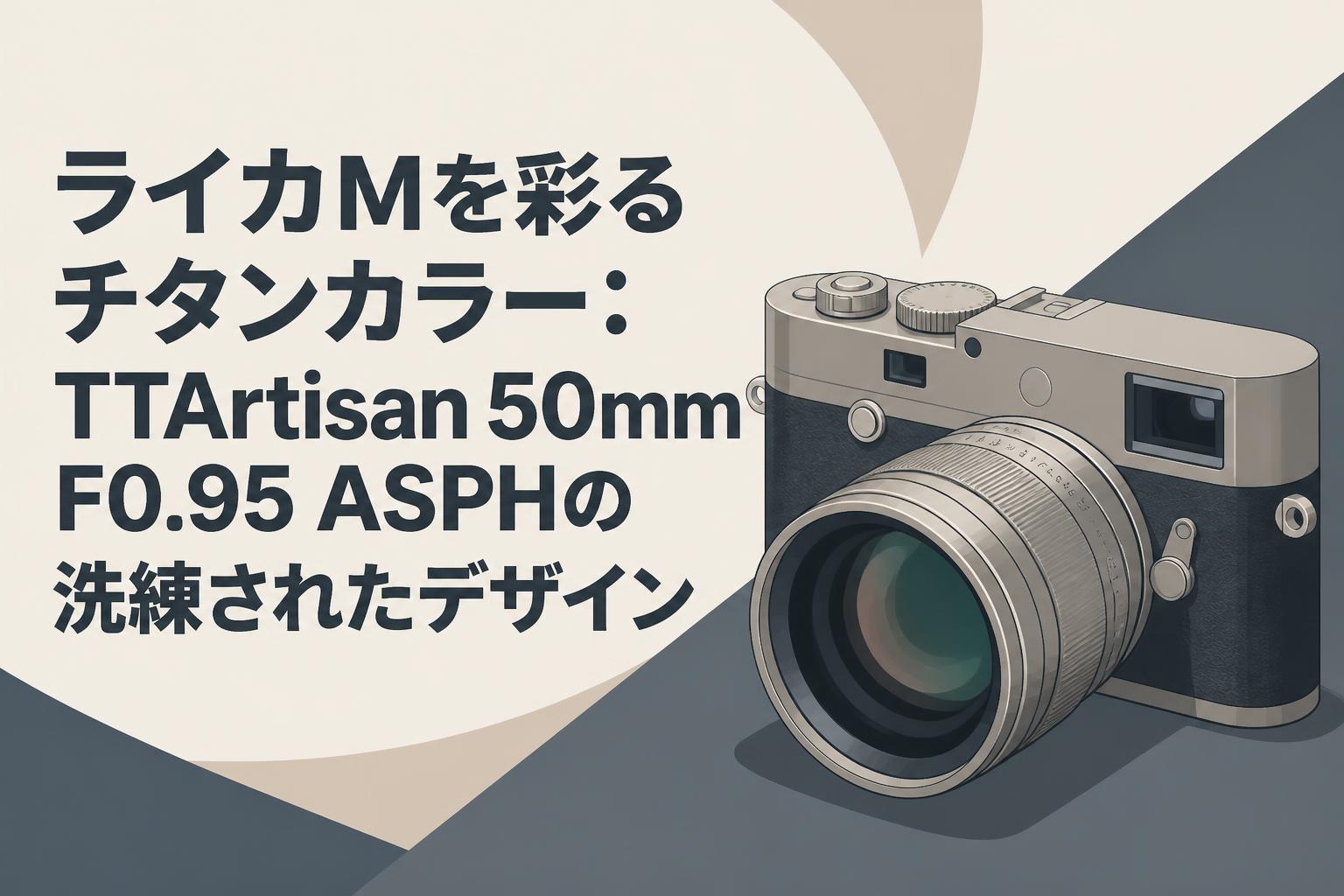 ライカMを彩るチタンカラー：TTArtisan 50mm F0.95 ASPHの洗練されたデザイン