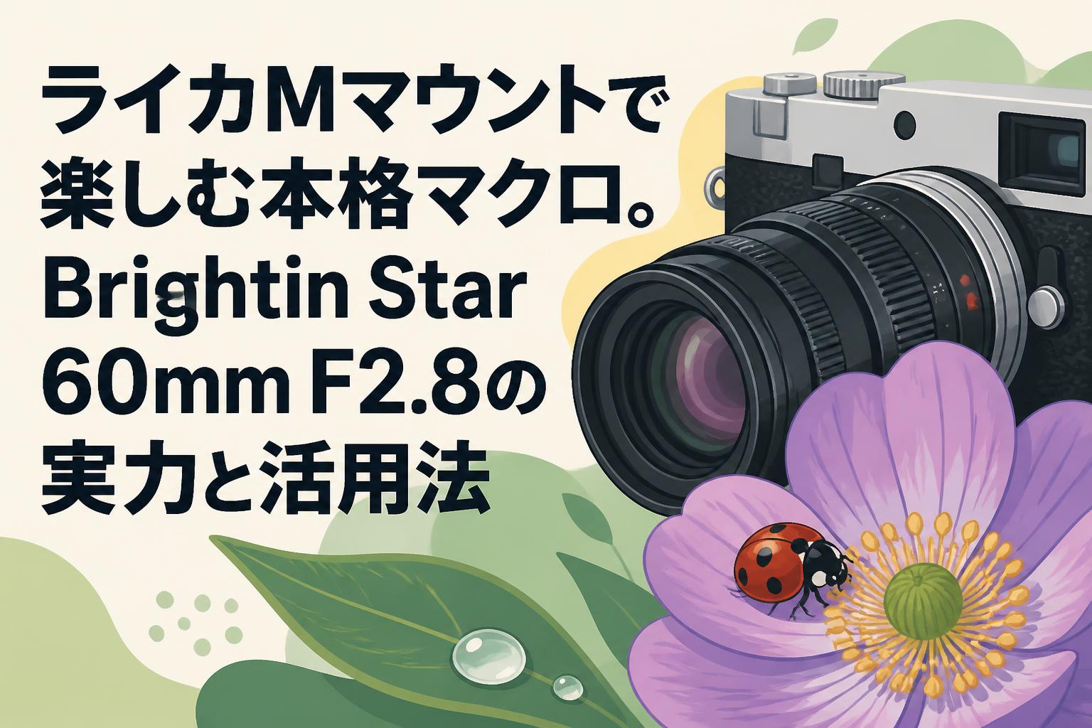 ライカMマウントで楽しむ本格マクロ。Brightin Star 60mm F2.8の実力と活用法