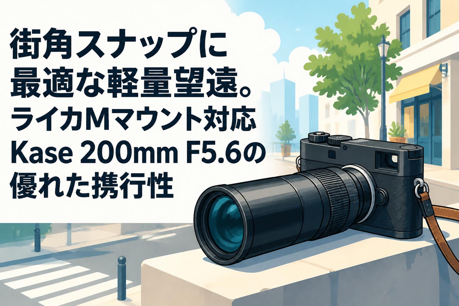 街角スナップに最適な軽量望遠。ライカMマウント対応Kase 200mm F5.6の優れた携行性