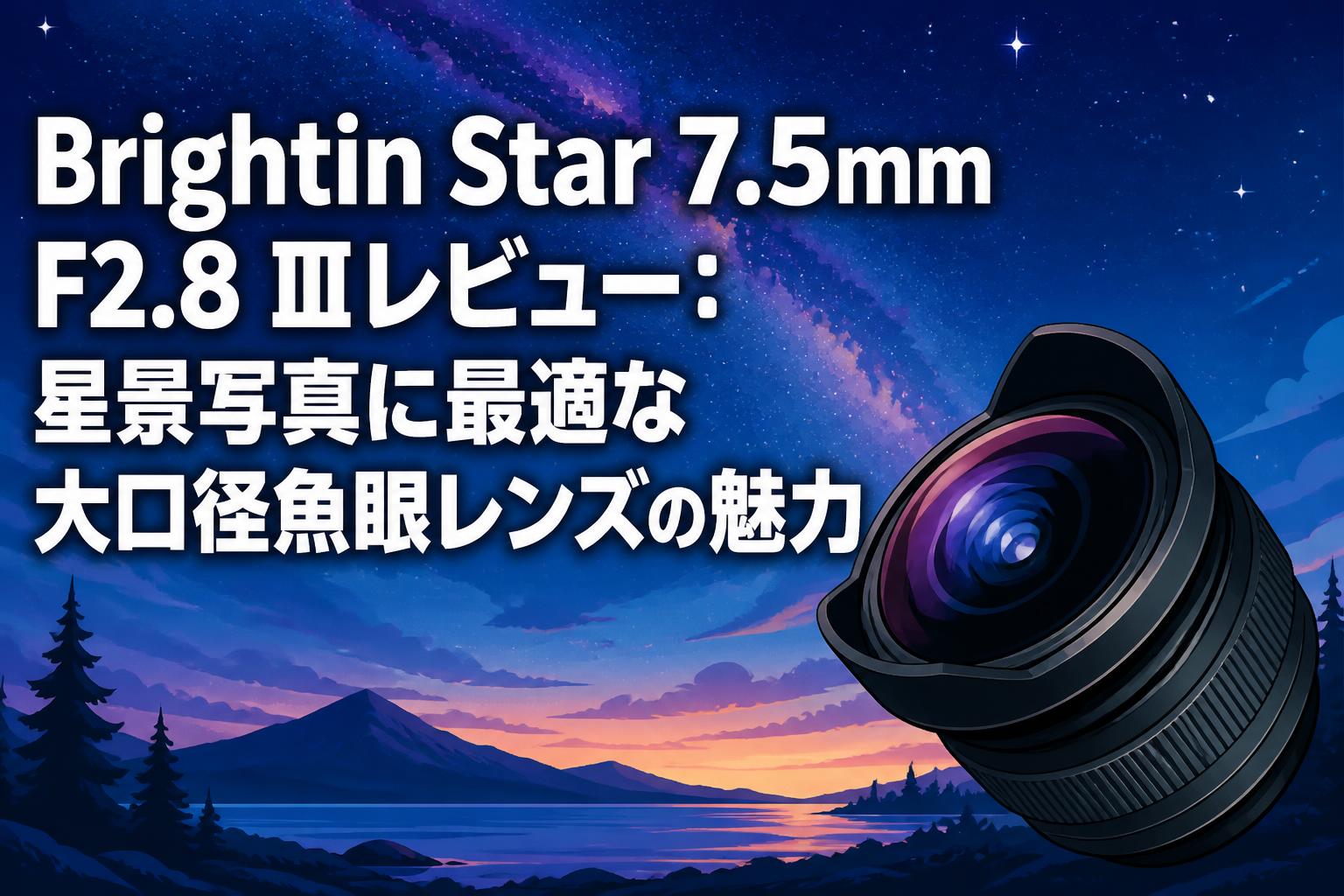 Brightin Star 7.5mm F2.8 Ⅲレビュー：星景写真に最適な大口径魚眼レンズの魅力