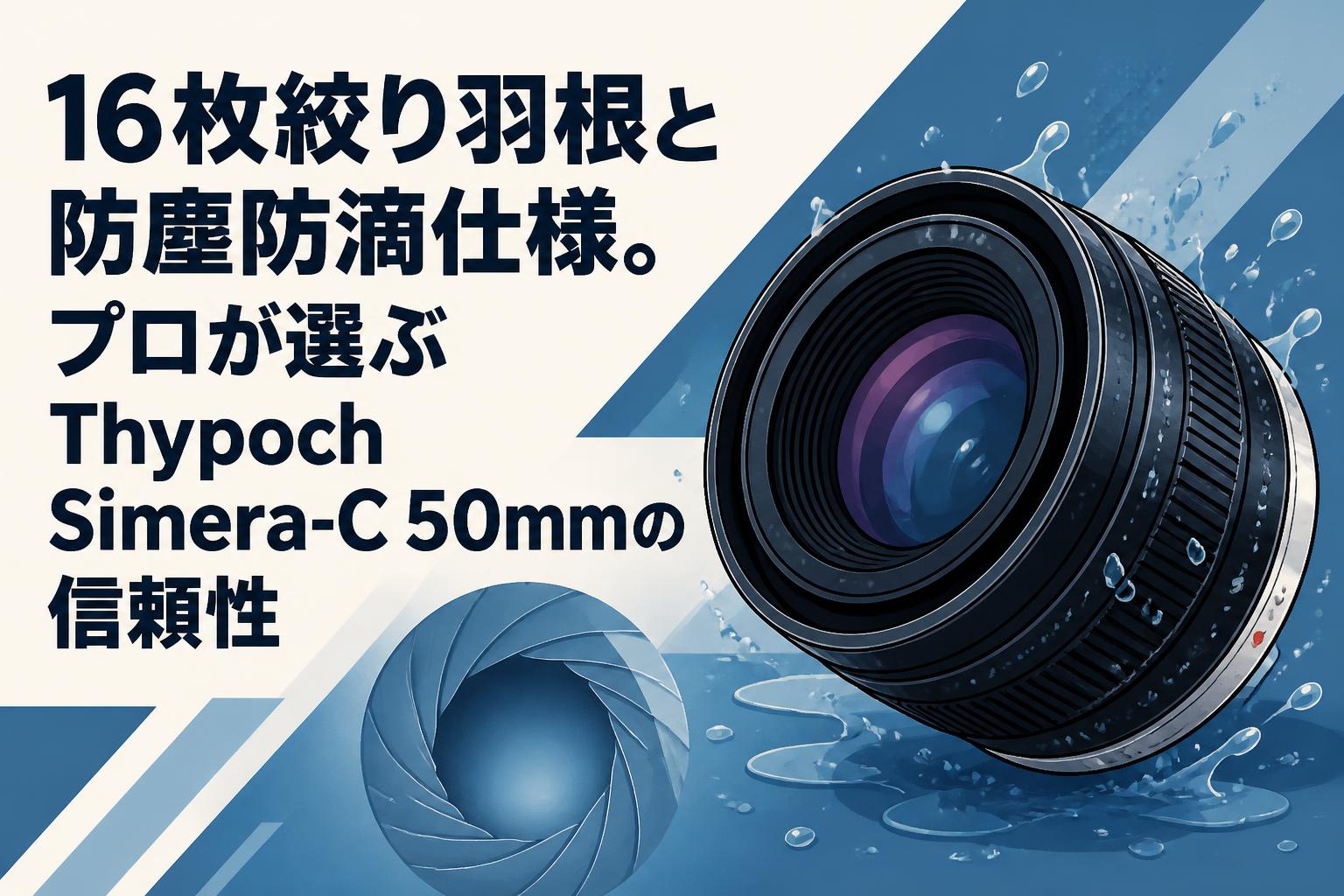16枚絞り羽根と防塵防滴仕様。プロが選ぶThypoch Simera-C 50mmの信頼性
