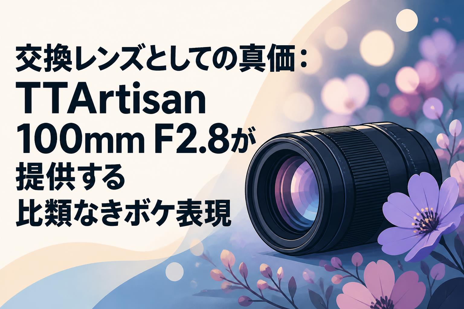 交換レンズとしての真価：TTArtisan 100mm F2.8が提供する比類なきボケ表現