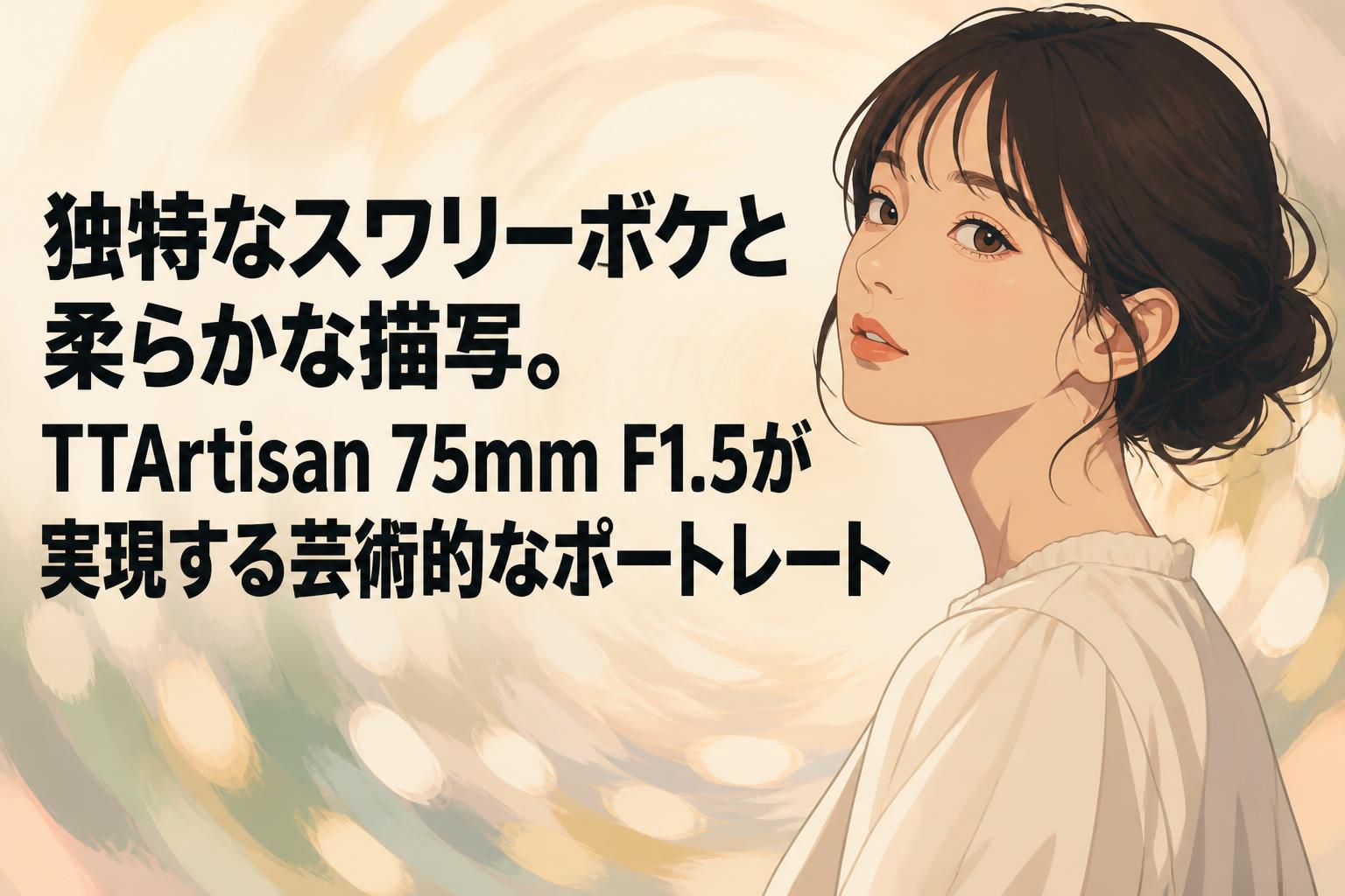 独特なスワリーボケと柔らかな描写。TTArtisan 75mm F1.5が実現する芸術的なポートレート