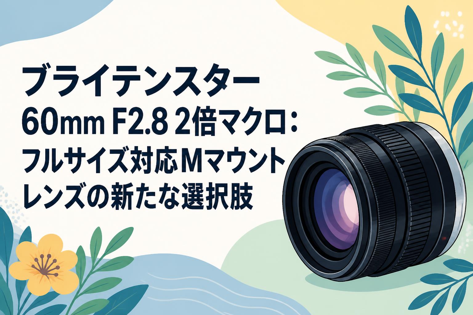ブライテンスター 60mm F2.8 2倍マクロ：フルサイズ対応Mマウントレンズの新たな選択肢