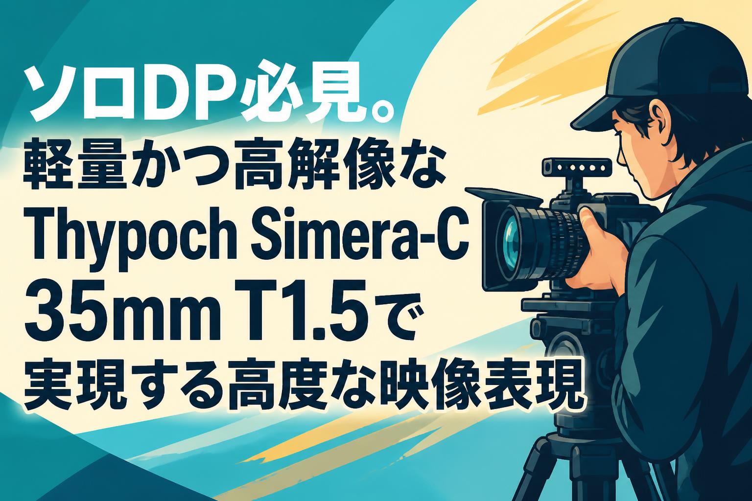 ソロDP必見。軽量かつ高解像なThypoch Simera-C 35mm T1.5で実現する高度な映像表現