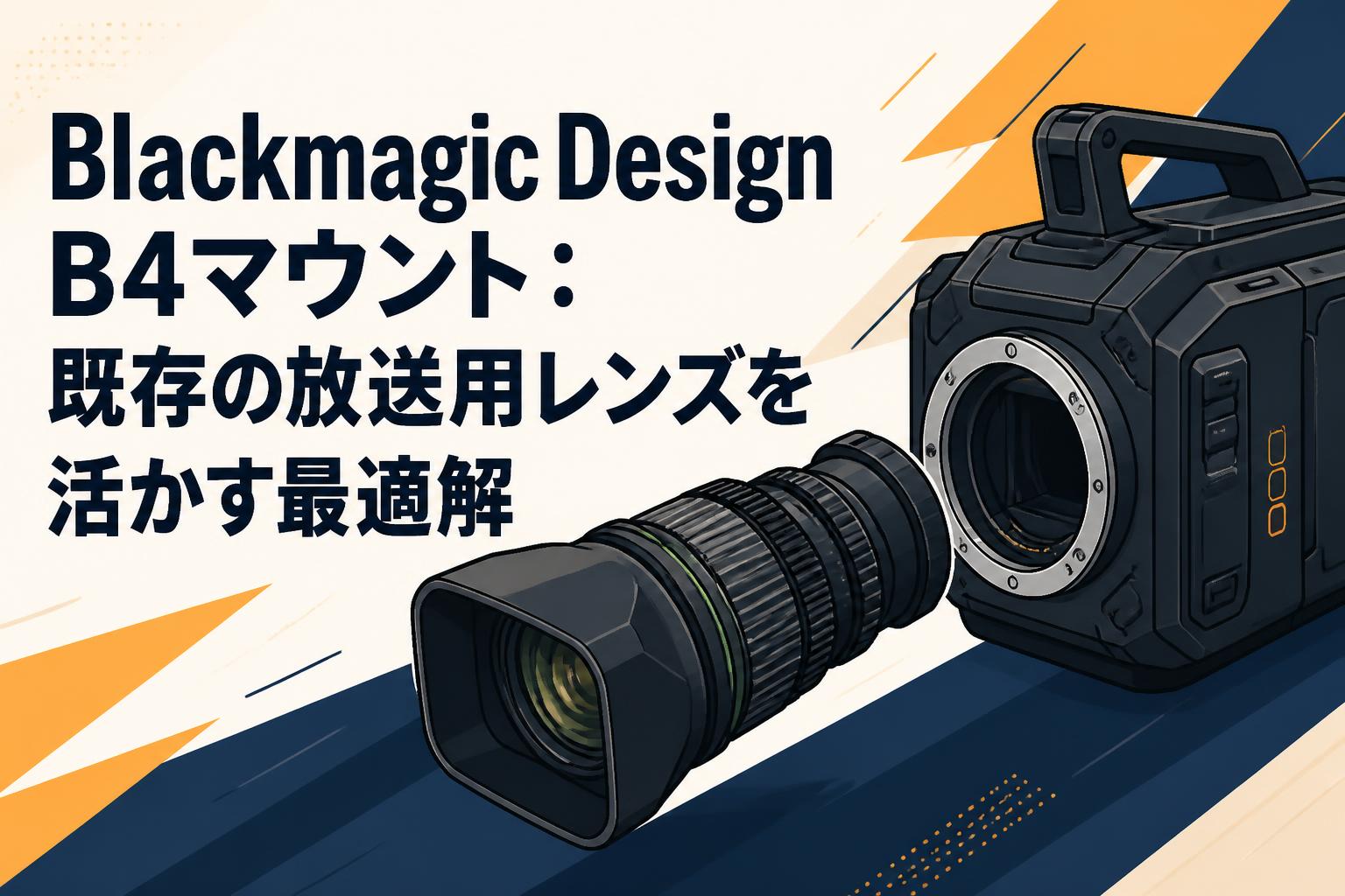 Blackmagic Design B4マウント：既存の放送用レンズを活かす最適解