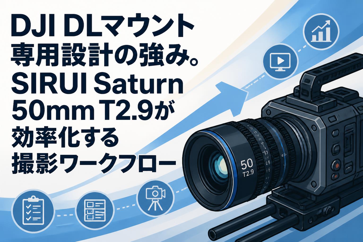 DJI DLマウント専用設計の強み。SIRUI Saturn 50mm T2.9が効率化する撮影ワークフロー