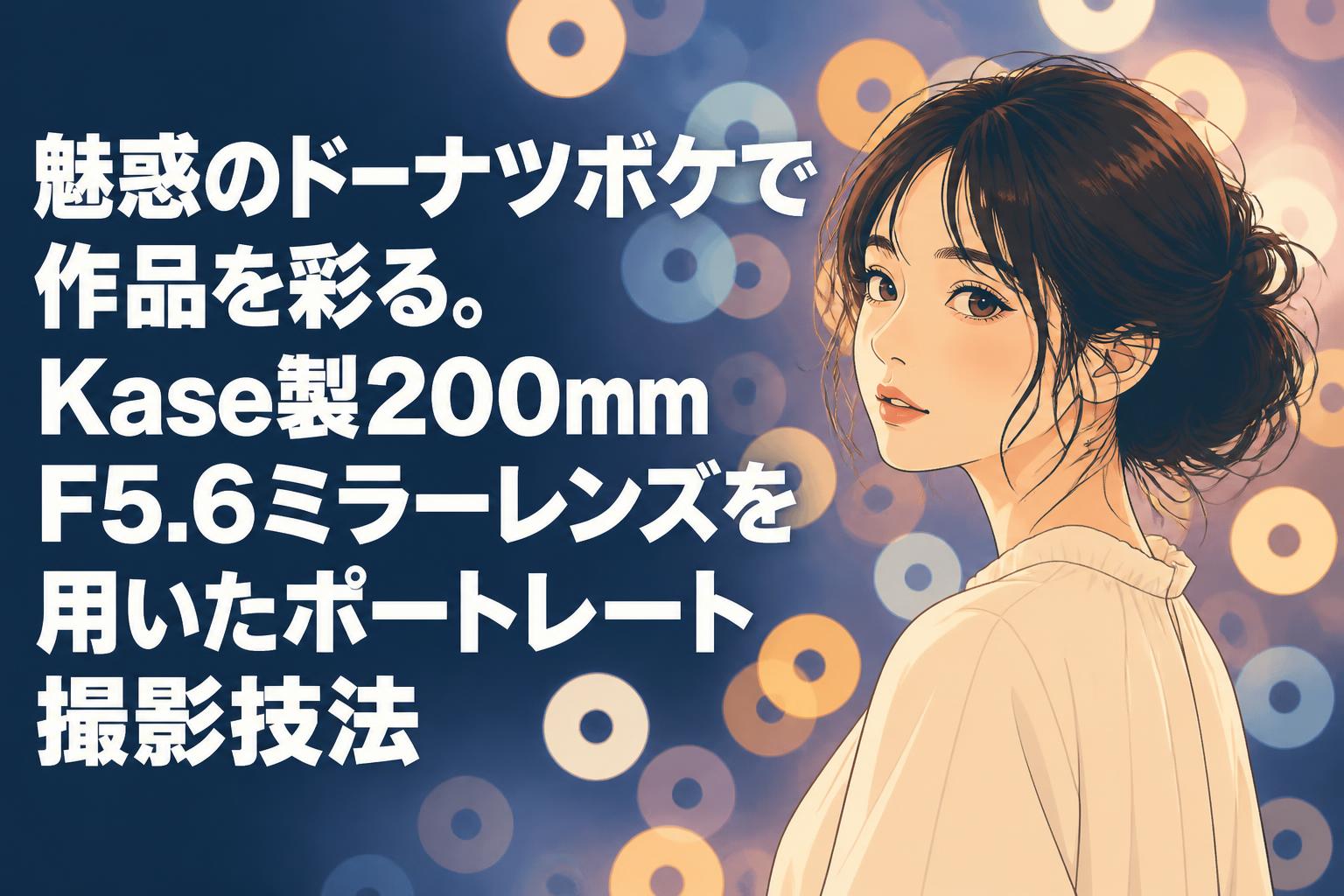 魅惑のドーナツボケで作品を彩る。Kase製200mm F5.6ミラーレンズを用いたポートレート撮影技法