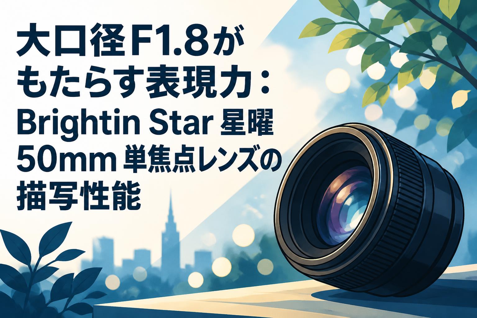 大口径F1.8がもたらす表現力：Brightin Star 星曜 50mm 単焦点レンズの描写性能