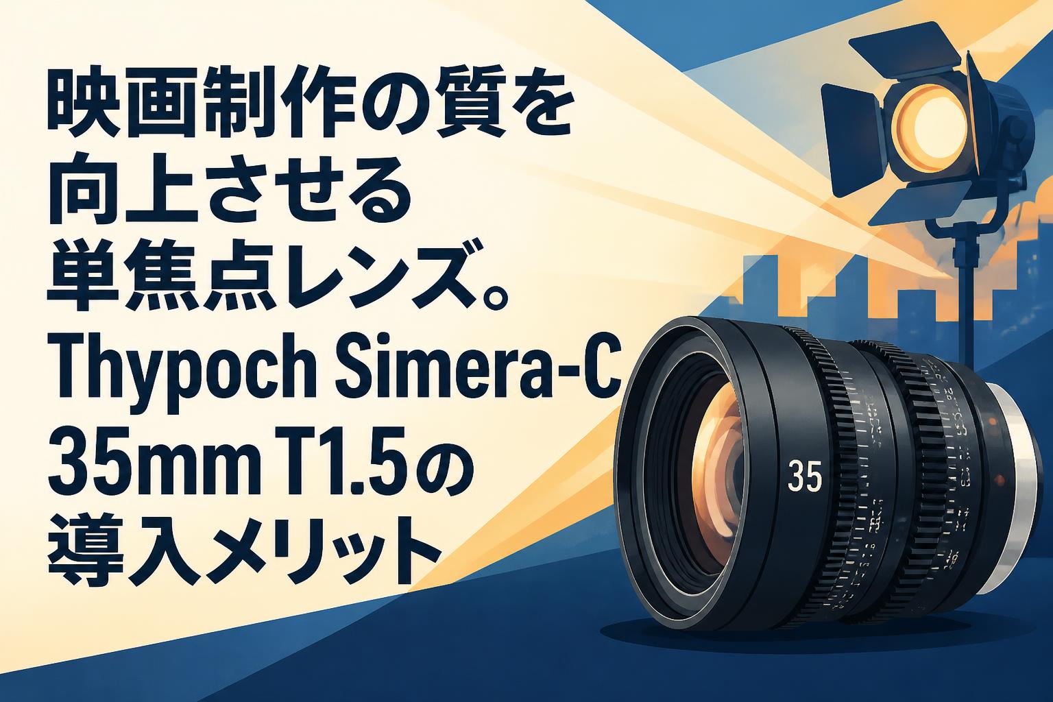 映画制作の質を向上させる単焦点レンズ。Thypoch Simera-C 35mm T1.5の導入メリット