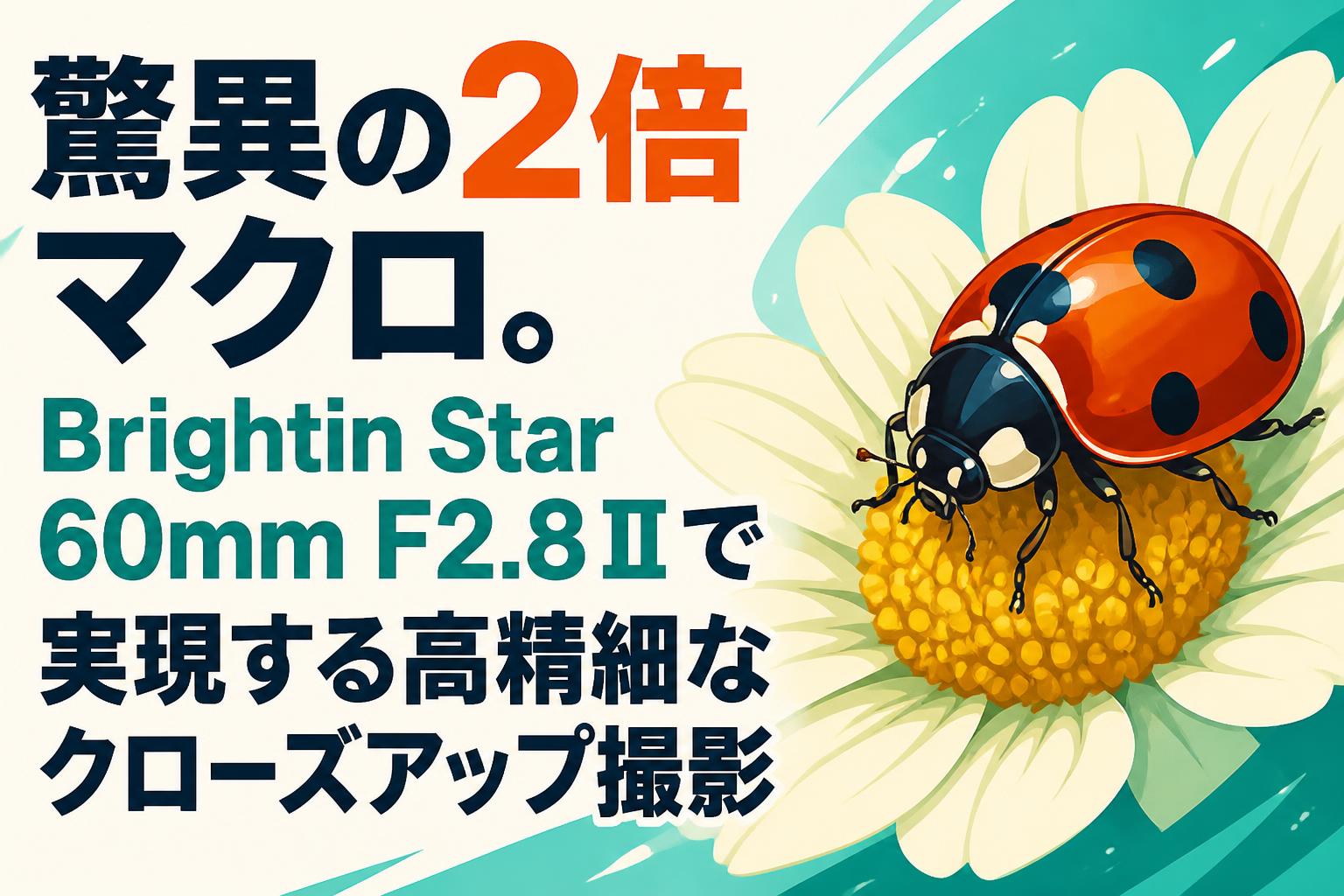 驚異の2倍マクロ。Brightin Star 60mm F2.8Ⅱで実現する高精細なクローズアップ撮影