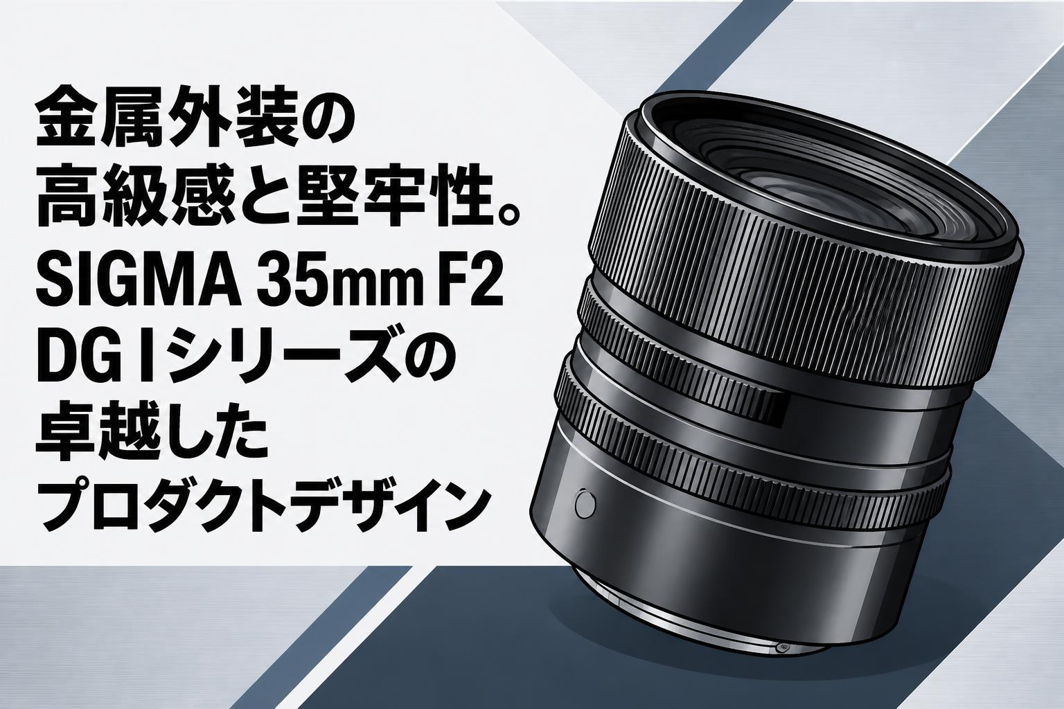 金属外装の高級感と堅牢性。SIGMA 35mm F2 DG Iシリーズの卓越したプロダクトデザイン