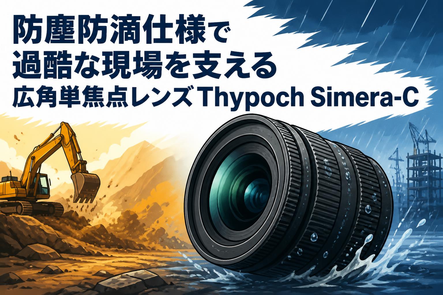 防塵防滴仕様で過酷な現場を支える広角単焦点レンズThypoch Simera-C