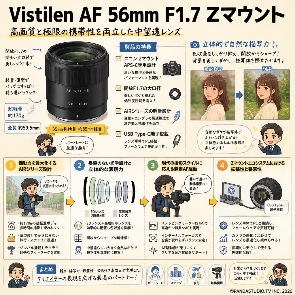 Vistilen AF 56mm F1.7 Zマウント 概要