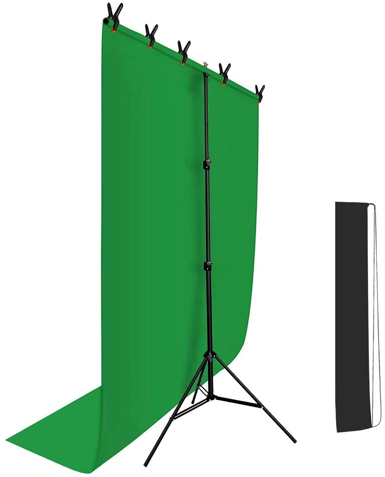 T字型 背景スタンド ＋ クロマキー スクリーン150 x 200cm ＋ 万能クリップ 5個の販売 | パンダスタジオ・レンタル公式サイト