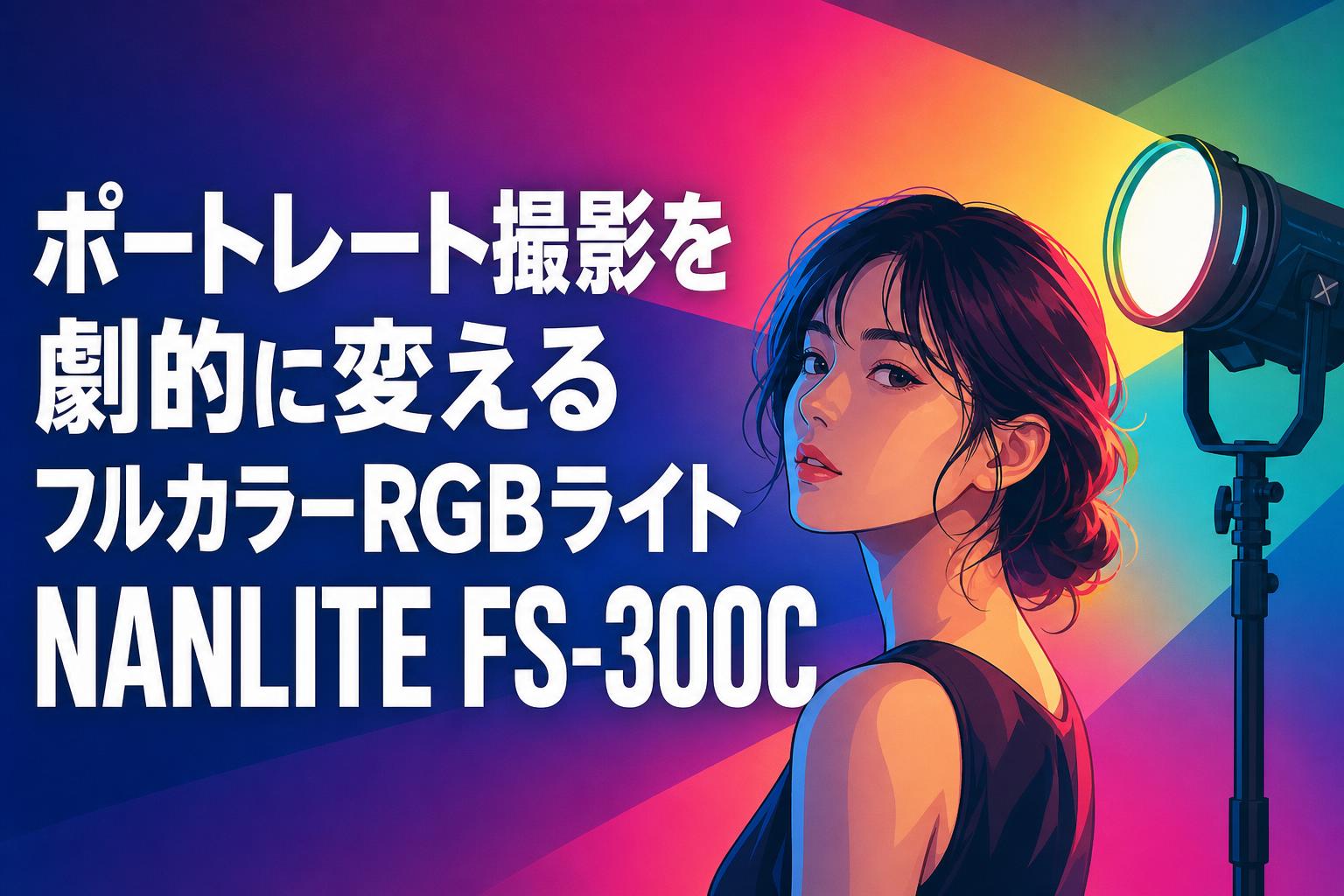 ポートレート撮影を劇的に変えるフルカラーRGBライトNANLITE FS-300C