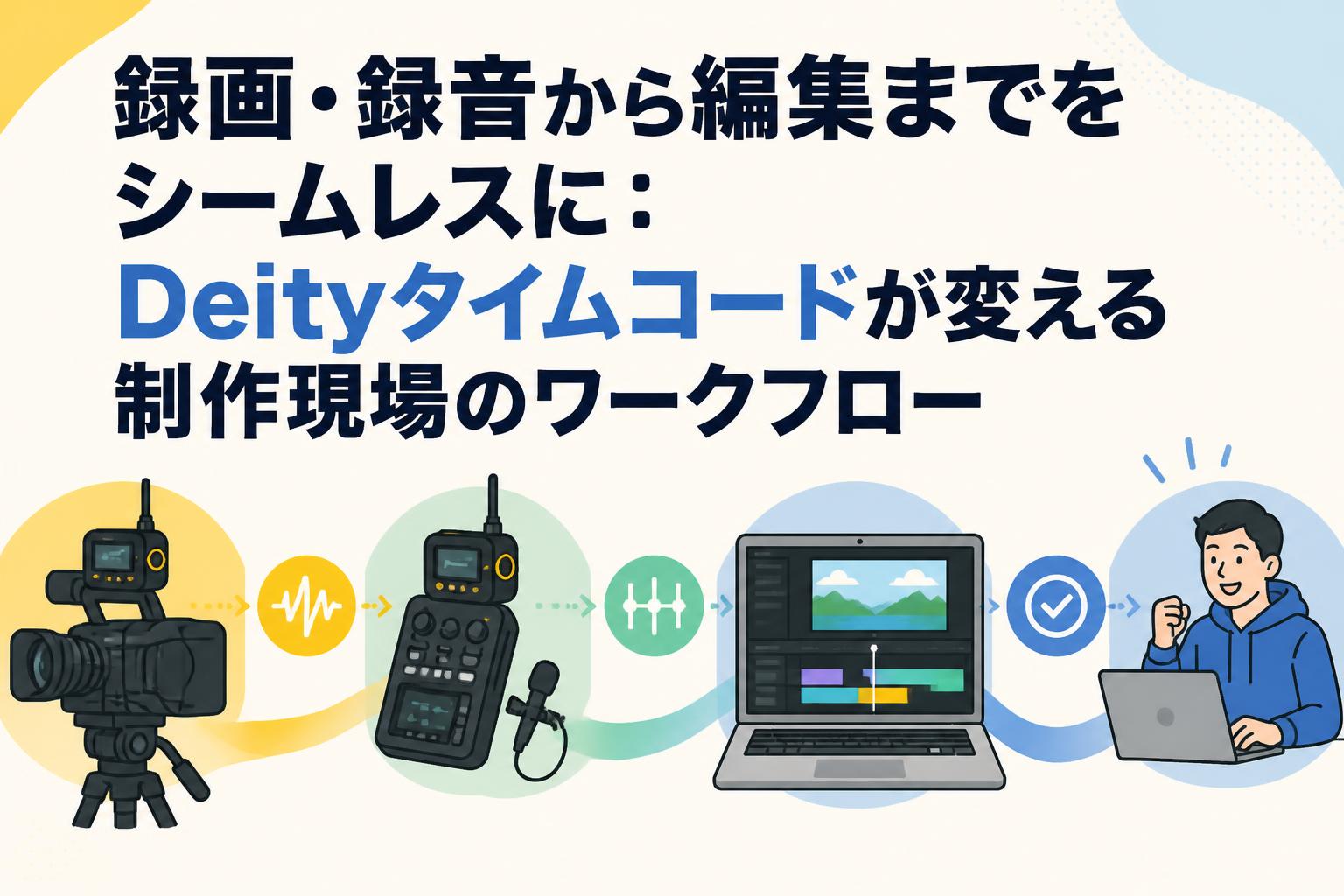 録画・録音から編集までをシームレスに：Deityタイムコードが変える制作現場のワークフロー
