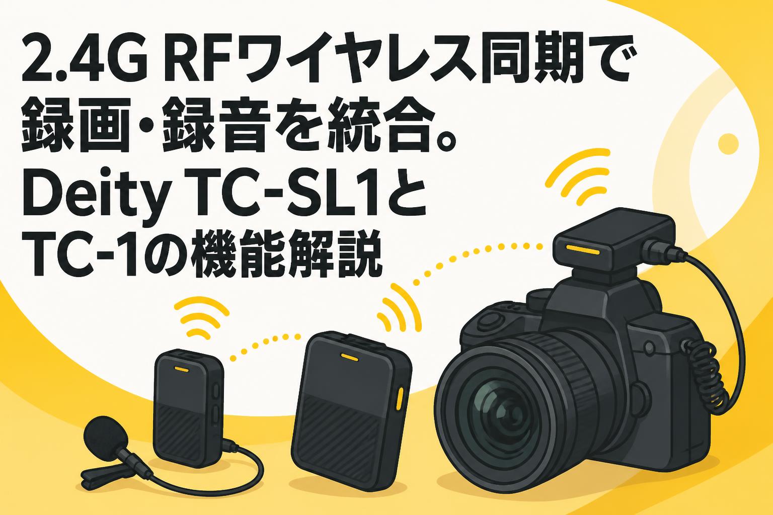 2.4G RFワイヤレス同期で録画・録音を統合。Deity TC-SL1とTC-1の機能解説