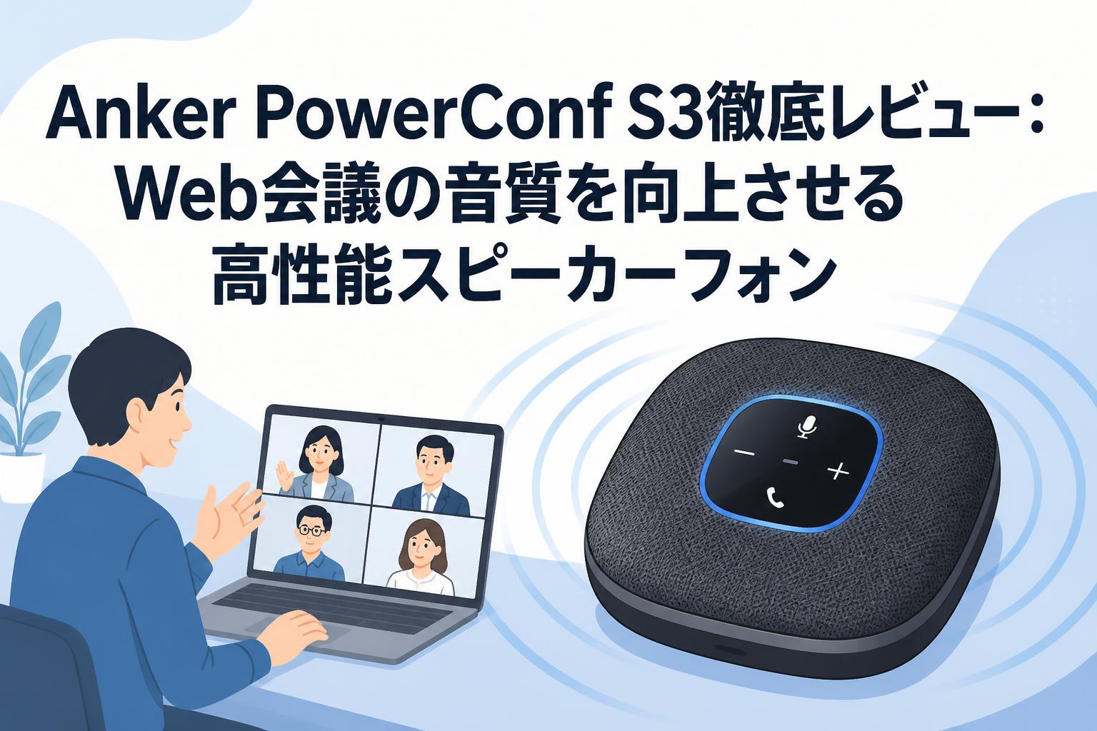 Anker PowerConf S3徹底レビュー：Web会議の音質を向上させる高性能スピーカーフォン