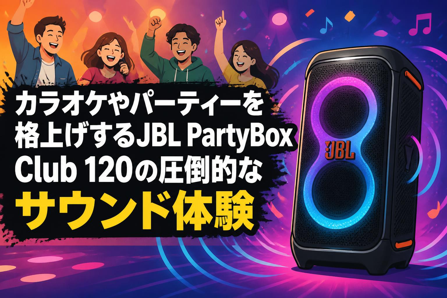 カラオケやパーティーを格上げするJBL PartyBox Club 120の圧倒的なサウンド体験
