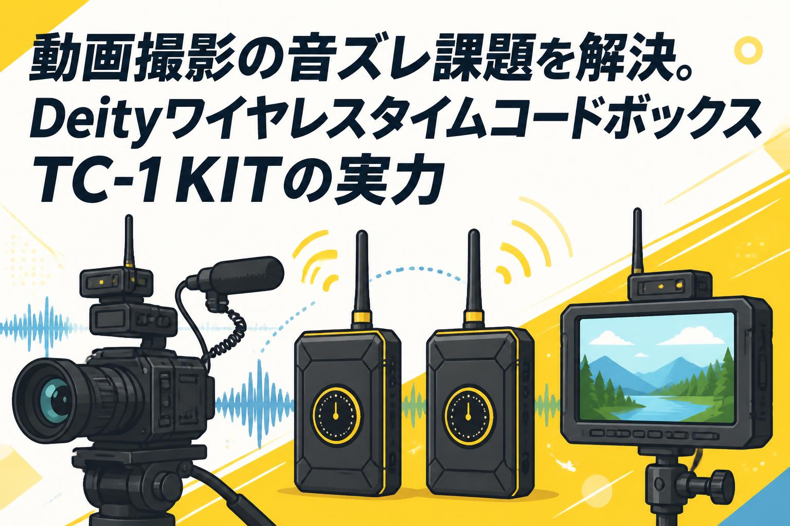 動画撮影の音ズレ課題を解決。DeityワイヤレスタイムコードボックスTC-1 KITの実力