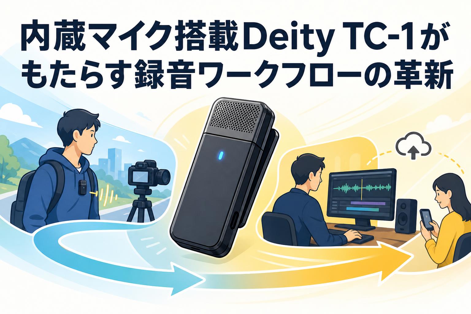内蔵マイク搭載Deity TC-1がもたらす録音ワークフローの革新