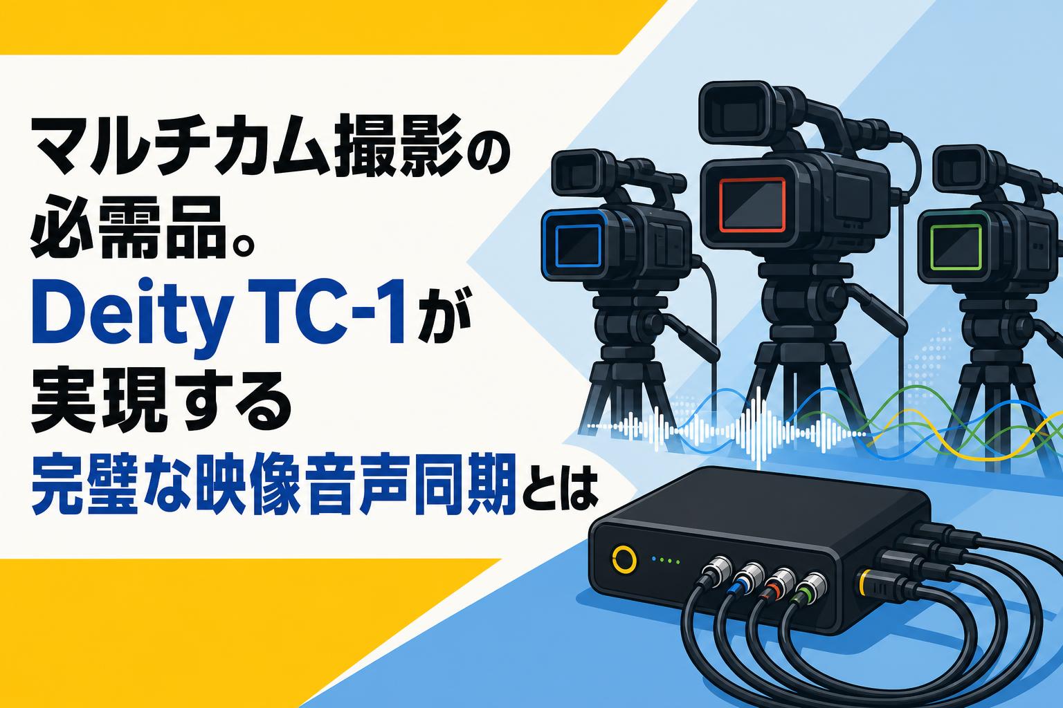 マルチカム撮影の必需品。Deity TC-1が実現する完璧な映像音声同期とは