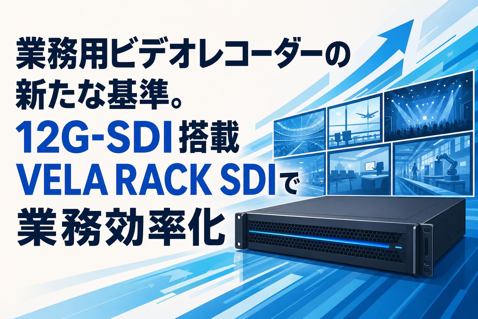 業務用ビデオレコーダーの新たな基準。12G-SDI搭載VELA RACK SDIで業務効率化
