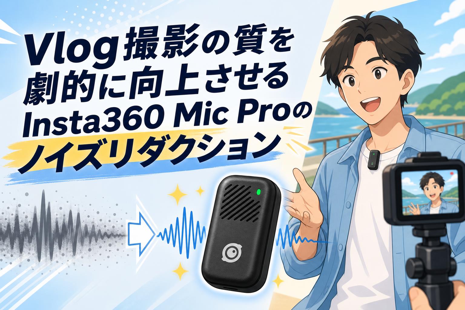 Vlog撮影の質を劇的に向上させるInsta360 Mic Proのノイズリダクション