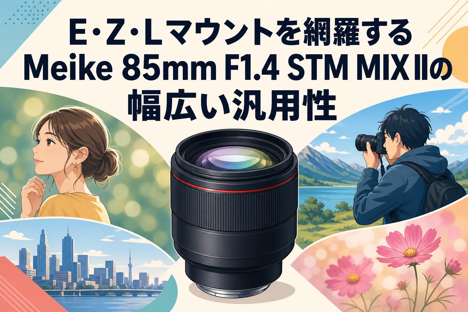 E・Z・Lマウントを網羅するMeike 85mm F1.4 STM MIX IIの幅広い汎用性