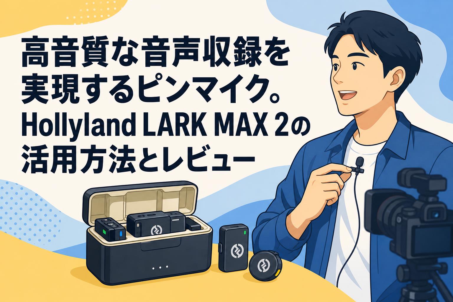 高音質な音声収録を実現するピンマイク。Hollyland LARK MAX 2の活用方法とレビュー