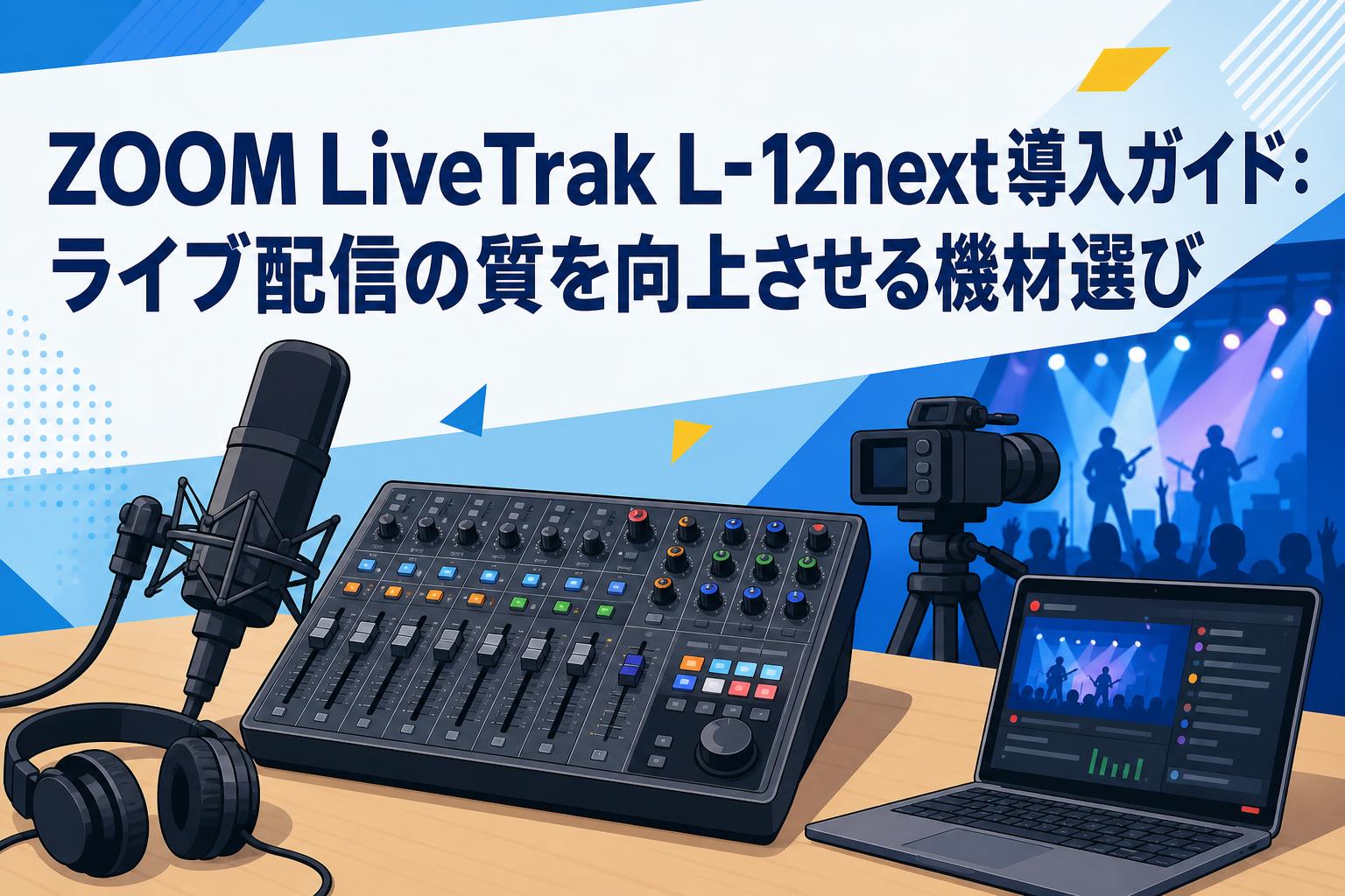 ZOOM LiveTrak L-12next導入ガイド：ライブ配信の質を向上させる機材選び