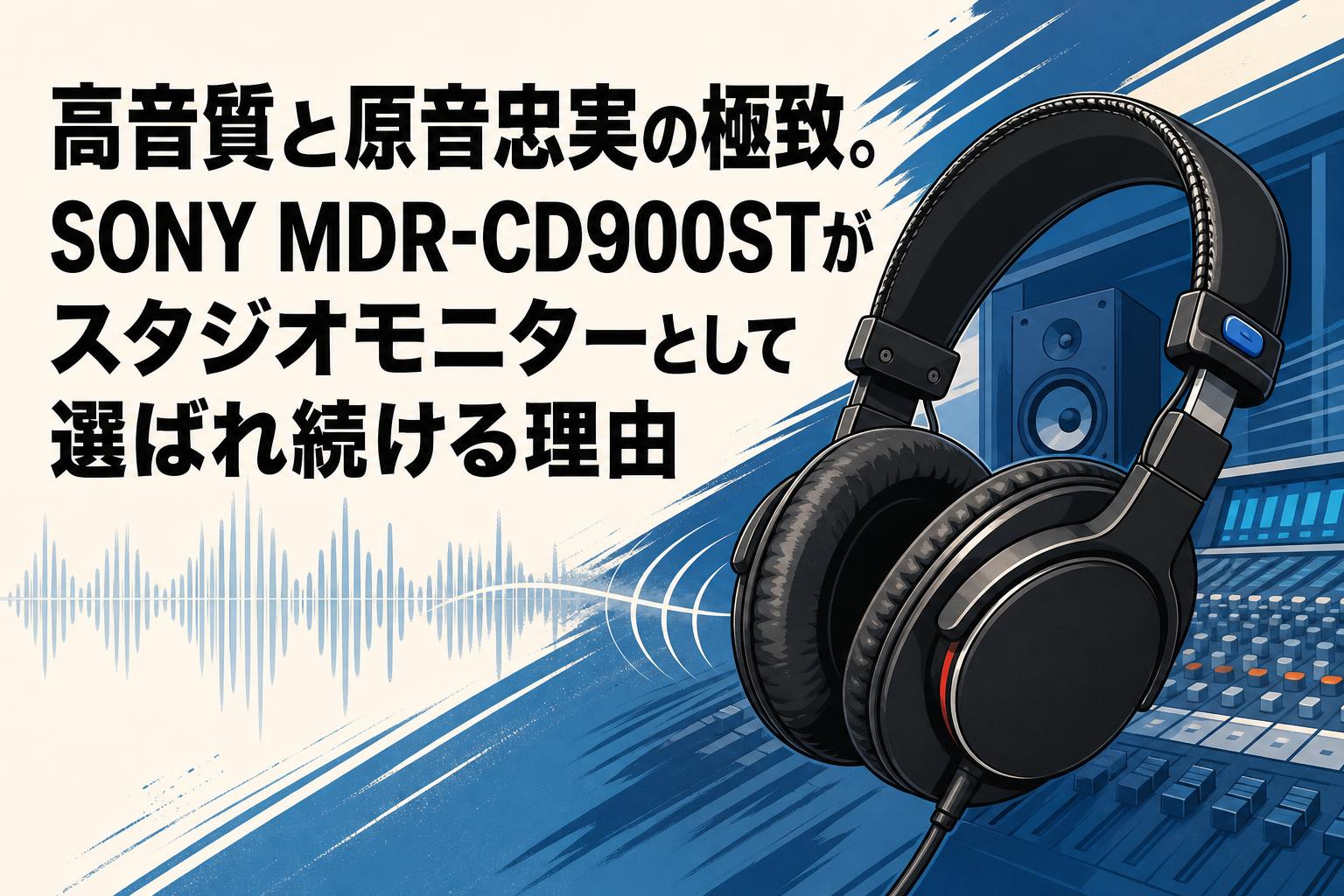 高音質と原音忠実の極致。SONY MDR-CD900STがスタジオモニターとして選ばれ続ける理由